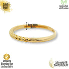 14K Solid Gold Twisted Rope Wedding Band Infinity Knot Promise Ring