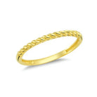 14K Solid Gold Twisted Rope Wedding Band Infinity Knot Promise Ring