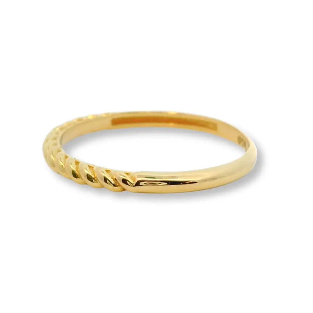 14K Solid Gold Twisted Rope Wedding Band Infinity Knot Promise Ring