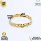 14K Yellow Gold Braided Wedding Band Celtic Knot Ring
