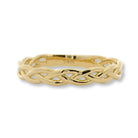 14K Yellow Gold Braided Wedding Band Celtic Knot Ring