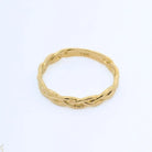 14K Yellow Gold Braided Wedding Band Celtic Knot Ring
