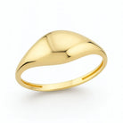 14K Yellow Gold Dome Ring Chunky Signet Style