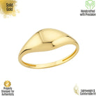 14K Yellow Gold Dome Ring Chunky Signet Style