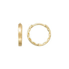 14K Yellow Gold Infinity Braid Huggie Earrings | Twisted Rope Knot Hoops for Women - Single (1 Earring) / 14K Yellow