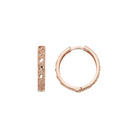 Braided Earrings Huggie Hoop Earrings 14K Solid Gold Ribbed Hoop Earring Three Type of 11.5 mm 13 mm and 15.5 mm