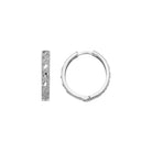 Braided Earrings Huggie Hoop Earrings 14K Solid Gold Ribbed Hoop Earring Three Type of 11.5 mm 13 mm and 15.5 mm