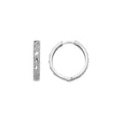 Braided Earrings Huggie Hoop Earrings 14K Solid Gold Ribbed Hoop Earring Three Type of 11.5 mm 13 mm and 15.5 mm