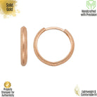 Dainty Earrings 14K Solid Gold | Textured Huggy Hoop Earrings in Yellow Rose & White Gold for Women - Hoop Earrings