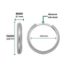 Dainty Earrings 14K Solid Gold | Textured Huggy Hoop Earrings in Yellow Rose & White Gold for Women - Hoop Earrings