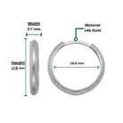 Dainty Earrings 14K Solid Gold | Textured Huggy Hoop Earrings in Yellow Rose & White Gold for Women - Hoop Earrings