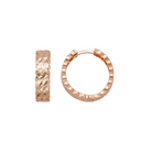 Diamond-Cut Huggie Hoop Earrings 14K Solid Gold | 11.5 mm 13.5 mm 15.7 mm Wide Huggy Hoops for Women - Single Small