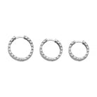 Diamond-Cut Huggie Hoop Earrings 14K Solid Gold | 11.5 mm 13.5 mm 15.7 mm Wide Huggy Hoops for Women - Hoop Earrings