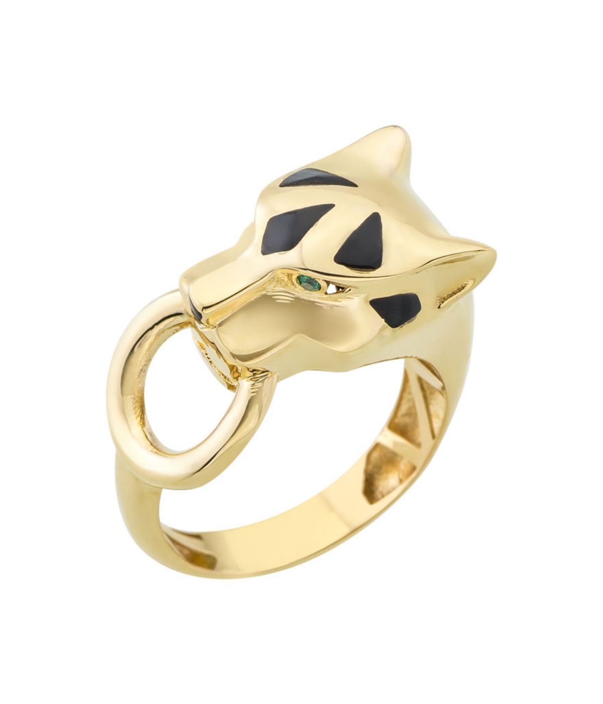 Fancy Panther Ring 14K Solid Gold - 6 1/2 - Rings