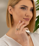 Fancy Panther Ring 14K Solid Gold - Rings