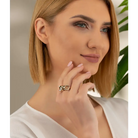 Fancy Panther Ring 14K Solid Gold - Rings