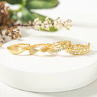 Gold Diamond Love Ring – Elegant Script Design Minimalist Jewelry Women