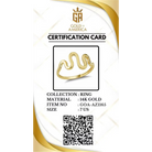 Gold Ring with Wavy Design Elegant Curved Shape Minimalist Jewelry for Women