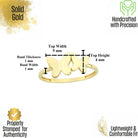 Handcrafted 14K Gold Butterfly Ring Elegant Gold Jewelry for Her