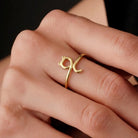 Handcrafted 14K Gold Cat Ring Dainty Kitty Jewelry for Women