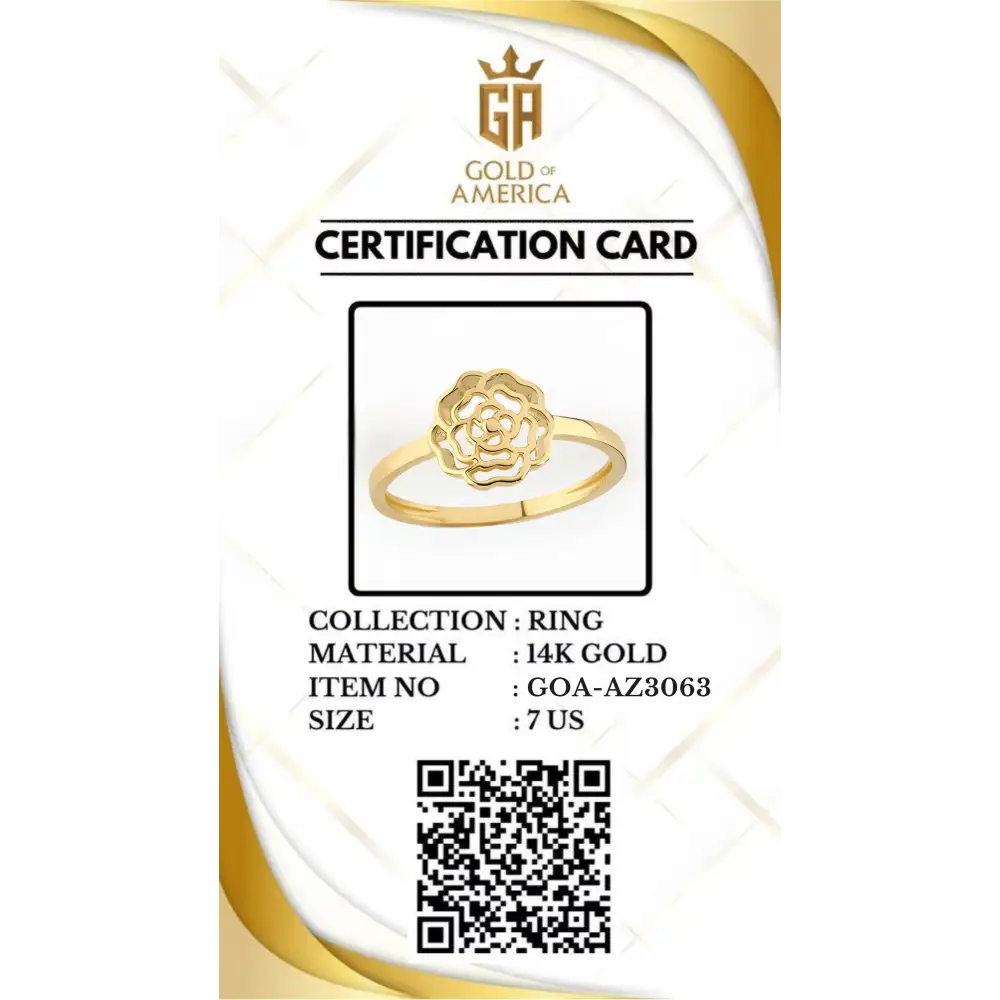 Handcrafted 14K Gold Floral Ring Delicate Rose Band Elegant Jewelry Gift