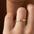 Handcrafted 14K Gold Heart Band Dainty Gold Jewelry Gift for Women by GoA