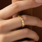 Handcrafted 14K Gold Heart Band Dainty Gold Jewelry Gift for Women by GoA