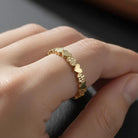 Handcrafted 14K Gold Heart Band Dainty Gold Jewelry Gift for Women by GoA