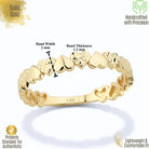 Handcrafted 14K Gold Heart Band Dainty Gold Jewelry Gift for Women by GoA