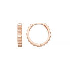 Handcrafted 14K Gold Pyramid Huggie Hoops Geometric Jewelry for Women - Single Small / 14K Rose Gold - Hoop Earrings