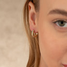 Handcrafted 14K Gold Textured Mesh Hoops Geometric Woven Design Dainty Jewelry - Hoop Earrings