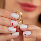 Handcrafted 14K Solid Gold Hoops Elegant Sleek Gold Earrings Jewelry for Women - Hoop Earrings