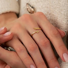 Handmade 14K Gold Wing Heart Ring Dainty Custom Jewelry for Her