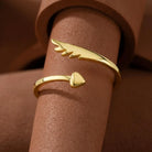 Handmade 14K Gold Wing Heart Ring Dainty Custom Jewelry for Her