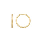 Minimalist 14K Gold Smooth Hoop Earrings Handcrafted Polished Round Hoops for Woman - Single Earring / 14K Yellow Gold