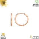 Minimalist 14K Gold Smooth Hoop Earrings Handcrafted Polished Round Hoops for Woman - Hoop Earrings