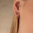 Minimalist 14K Gold Smooth Hoop Earrings Handcrafted Polished Round Hoops for Woman - Hoop Earrings