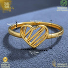 Personalized 14k Solid Gold Heart Ring Minimalist Band Custom Jewelry Gift