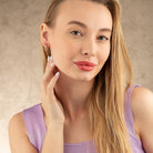 Ribbed Earrings 14K Solid Gold | Stripe Hoop Huggies Striped Stackable Hoops for Everyday Wear - Hoop Earrings