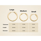 Ribbed Earrings 14K Solid Gold | Stripe Hoop Huggies Striped Stackable Hoops for Everyday Wear - Hoop Earrings