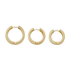 Ribbed Hoop Huggies Earrings 14K Solid Rose Gold | Stripe Huggy Hoops for Women - Hoop Earrings