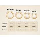 Round Hoop Huggies Earrings 14K Solid Gold | Minimalist Simple Huggy Hoops for Everyday Wear in 10 mm 11 mm 13 mm 15 mm